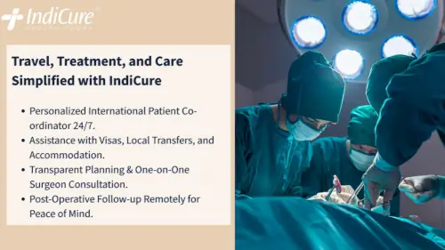 Surgical team performing an operation, symbolizing IndiCure's simplified end-to-end support for travel, treatment, and affordable care abroad.